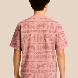 BULLMER Men Graphic Printed Round Neck Oversized T-shirt image 3
