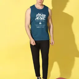 WOOSTRO Men Typography 2 Printed Pockets Slim Fit T-shirt image 3