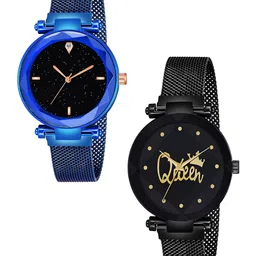 CSAMON Women Set Of 2 Embellished Dial & Stainless Steel Analogue Watches-picture-21