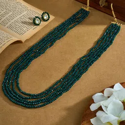 TEEJH Gold-Plated Surili Beaded Jewellery Set-image-53