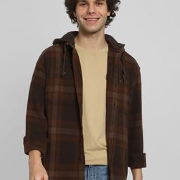 AMERICAN EAGLE OUTFITTERS Men Checked Hooded Sweatshirt-picture-20
