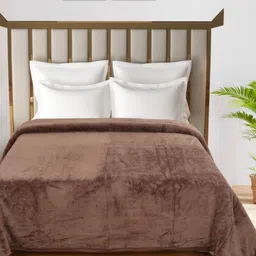 Florida Brown 300 GSM Double Bed Blanket-picture-12