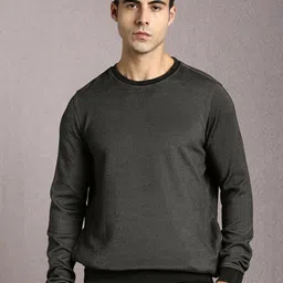 Louis Philippe Jeans Self Design Round Neck Pullover Sweatshirt-picture-30