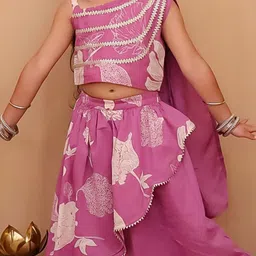 Aj DEZInES Girls Printed Ready to Wear Lehenga & Choli image 4