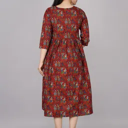 TANISHA Floral Print Maternity Empire Midi Dress image 5