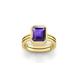 GenZcomplex Gold-Plated Brass Amethyst Finger Ring-picture-13