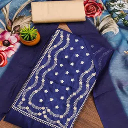 Peachmode Embroidered Unstitched Dress Material-picture-21