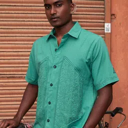 Tein Do Ek Unisex Relaxed Fit Floral Printed Spread Collar Cotton Casual Shirt-picture-31