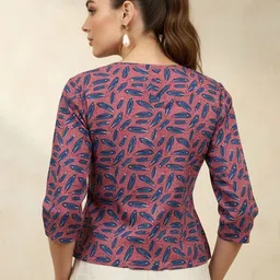 Eco Clothing Tropical Printed Cotton Top image 2