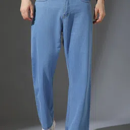 R.Code by The Roadster Life Co. Men Baggy Mid-Rise Cotton Jeans-picture-14