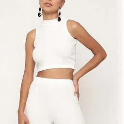 Realglimpse Women High neck Cotton Crop Top-picture-29