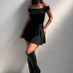 Outzidr Women Off-Shoulder Bodycon Mini Dress-image-40