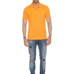Colors and Blends Men Solid Polo Collar Cotton T-shirt image 2
