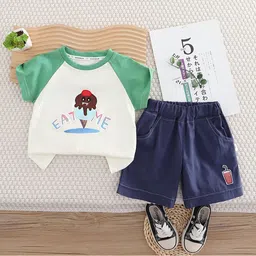 StyleCast x Revolte Unisex Kids Printed Pure Cotton T-shirt With Shorts-picture-34
