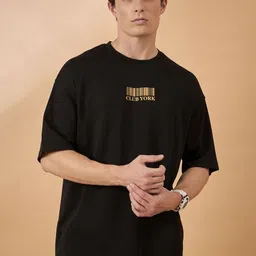 THE BEETEL HOUSE Typography Printed Cotton Oversized T-shirt-picture-16