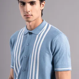 PAUL STREET Men Classic Striped Casual Shirt image 3