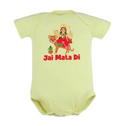 FFLIRTYGO Infants Durga Puja Printed Pure Cotton Envelope Neck Bodysuit-picture-13