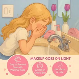 linivya Kids Makeup Kit | 15-Piece Set with UniGlow White Fur Bag, Safe for Ages 6–17 image 5