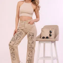 HIGH BUY Women Urban Straight Fit Mid-Rise Jeans-image-96