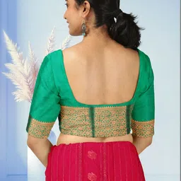 The Chennai Silks Woven Design Zari Art Silk Handloom Baluchari Saree image 5