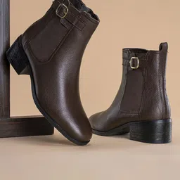 Red Tape Women Flatform Heel Slip On Chelsea Boots-picture-31