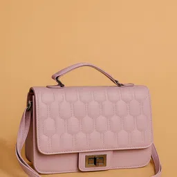 Haute Handles Women Textured Structured Quilted Handheld Bag image 3