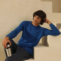 PRIMAL GRAY Men Ribbed Cotton Pullover Sweater image 3