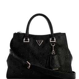 GUESS Brand Logo Textured Structured Handheld Bag-picture-11