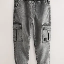 NEXT Boys Mid-Rise Light Fade Jogger Style Cargo Jeans-picture-32