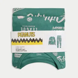 Marks & Spencer Girls Graphic Printed Long Sleeves Pure Cotton Night Suit image 3