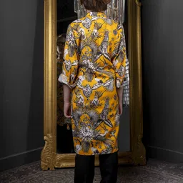 HOITY MOPPET Boys Floral Printed Mandarin Collar Kurta With Trousers image 3