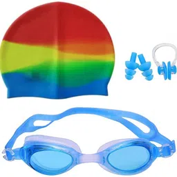 Swimming Kit With Cap, Goggle, 2 Pair Ear Plugs & 1 Nose Clip Combo Swimming Kit-image-51