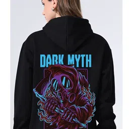 OWL MINK Women Printed Hooded Sweatshirt image 3