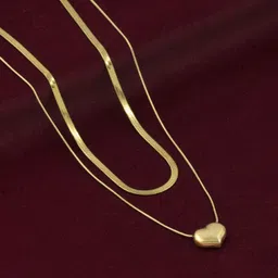 ARTKLIM Gold-Plated Stainless Steel Heart Shaped Pendants image 1