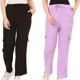 AMNOUR Girls Black Track Pants image 3