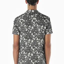 Jack & Jones Men Floral Printed Cuban Collar Pure Cotton Casual Shirt image 3