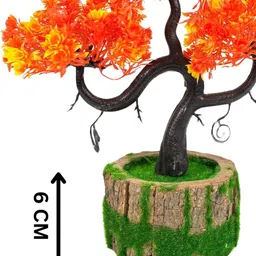 Dekorly Orange Plastic Artificial Flowers & Plants With Pot image 2