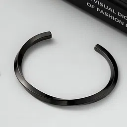 Thrillz Men Stainless Steel Silver-Plated Cuff Bracelet-picture-21