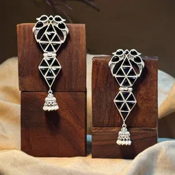 NAMAN ARTS Geometric Drop Earrings-picture-10