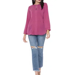 G0-4 IT Women Full Sleeves Georgette Top image 3