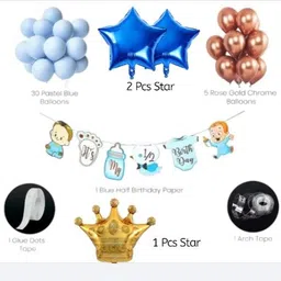 best wishes Half Birthday Decoration for Baby Boy – 6 Month Birthday Decoration Combo image 2