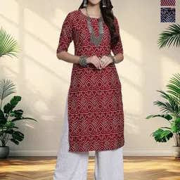 HERE&NOW Women Pack Of 3 Ethnic Motifs Printed Kurta-picture-30