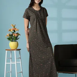 9shines Label Printed Maxi Nightdress image 5
