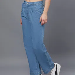 kotty Women Regular Mid Rise Light Blue Jeans image 2