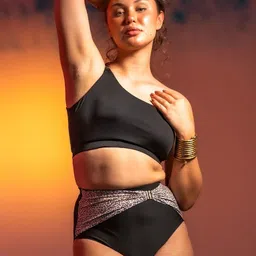 Aoba One Shoulder Neck Swim Bikini Set-picture-18