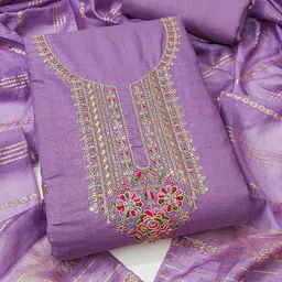 Maroosh Ethnic Motifs Embroidered Sequinned Unstitched Dress Material-image-9