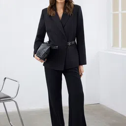 Trendyol Notched Lapel Collar Long Sleeves Single-Breasted Blazer-picture-26