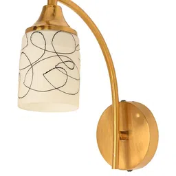 1ST TIME Black & White Printed Glass Cylinder Shaped Wall Lamp image 4