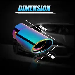 moto genius Stainless Steel Car Exhaust Tip | Bolt-On Tailpipe Muffler for All Cars Car Silencer image 4