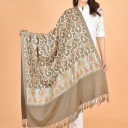 BAISA Unisex Paisley Embroidered Shawl-picture-29